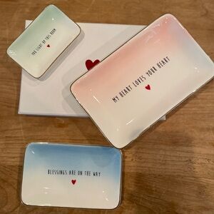 NIB Peace Love World Jewelry Trinket Trays